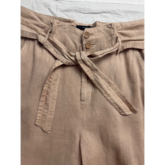 Nicole Miller New York Linen Wide Leg Belted High Waisted Pants Women's Size 8 - Picture 2 of 12